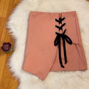 Fashion Nova Skirt with Black Lace up size M